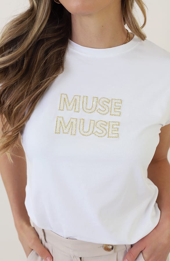 Muse Graphic Tee Ecru – shirts & tops — foto 8