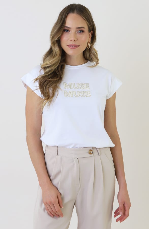 Muse Graphic Tee Ecru – shirts & tops — foto 10
