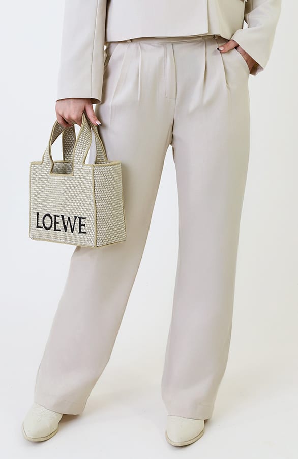 Classic Straight Palazzo Pants Beige – broeken