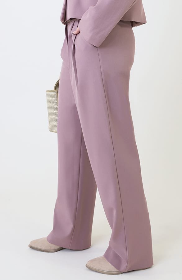 Classic Straight Palazzo Pants Mauve – broeken — foto 2