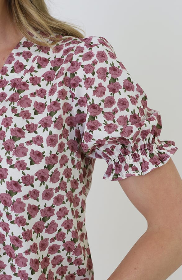 Rose Garden Puff Sleeve Top Ecru – shirts & tops — foto 10