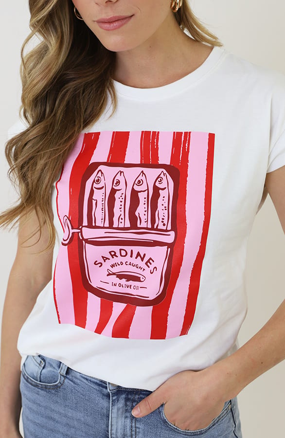 Sardines Tee Pink Red – shirts & tops — foto 10