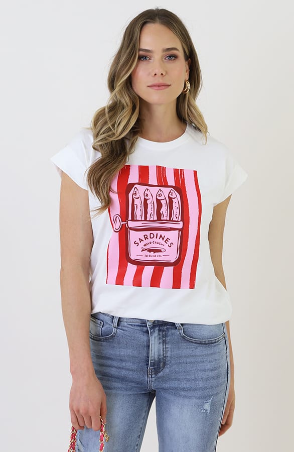 Sardines Tee Pink Red – shirts & tops — foto 7