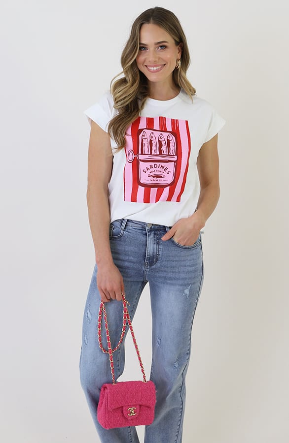 Sardines Tee Pink Red – shirts & tops — foto 11