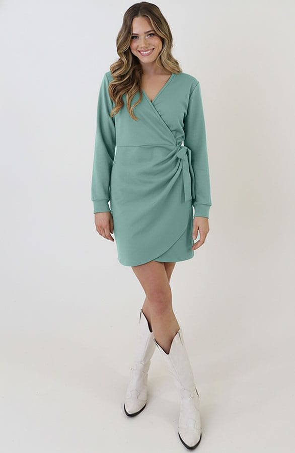 Scuba Wrap Dress Mint – alle jurkjes — foto 13