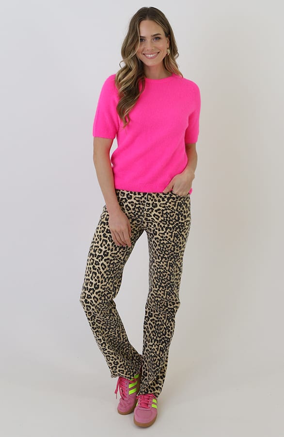 Soft Sweater Korte Mouw Evi Neon Roze – shirts & tops — foto 13