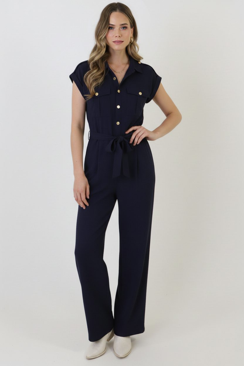 Utility Luxe Jumpsuit Navy – jumpsuits & playsuits — foto 9