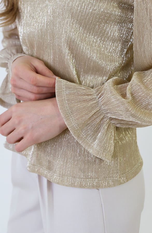V-hals Lurex Top Gold – shirts & tops — foto 9