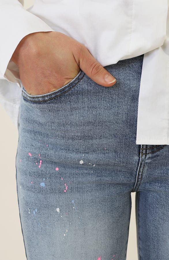 Wide Leg Jeans Dez Paint – flared broeken — foto 9