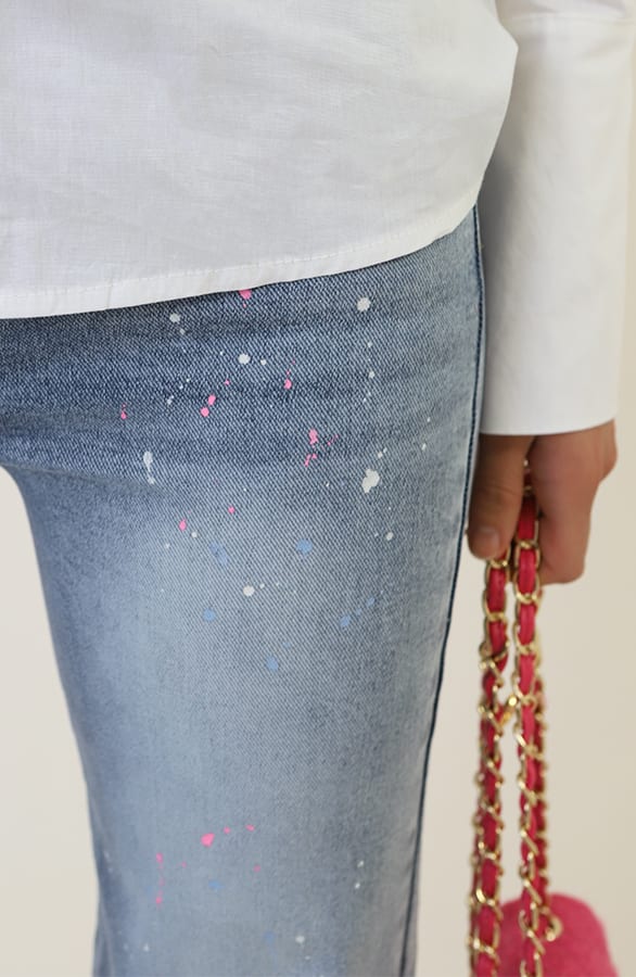 Wide Leg Jeans Dez Paint – flared broeken — foto 8