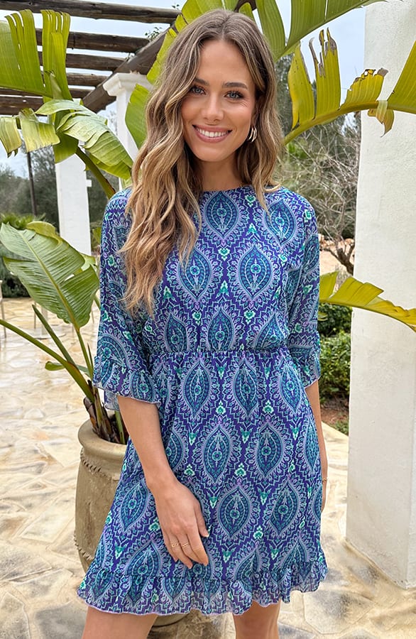 Back Bow Ruffle Dress Donker Paars – alle jurkjes — foto 6