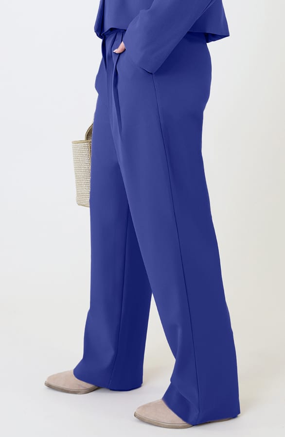 Classic Straight Palazzo Pants Kobalt – flared broeken — foto 2