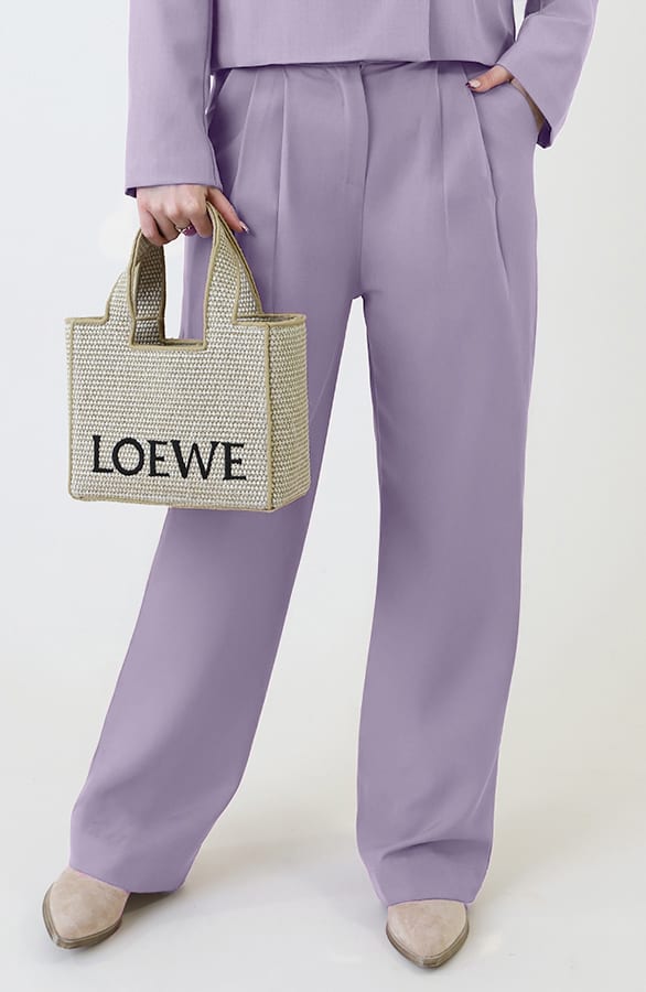 Classic Straight Palazzo Pants Lila