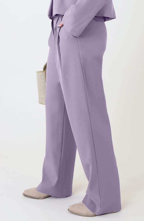 Classic Straight Palazzo Pants Lila – broeken — foto 2