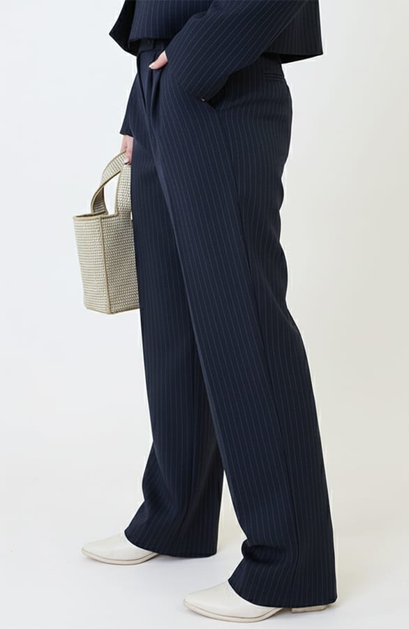 Classic Striped Palazzo Pants Navy – broeken — foto 2
