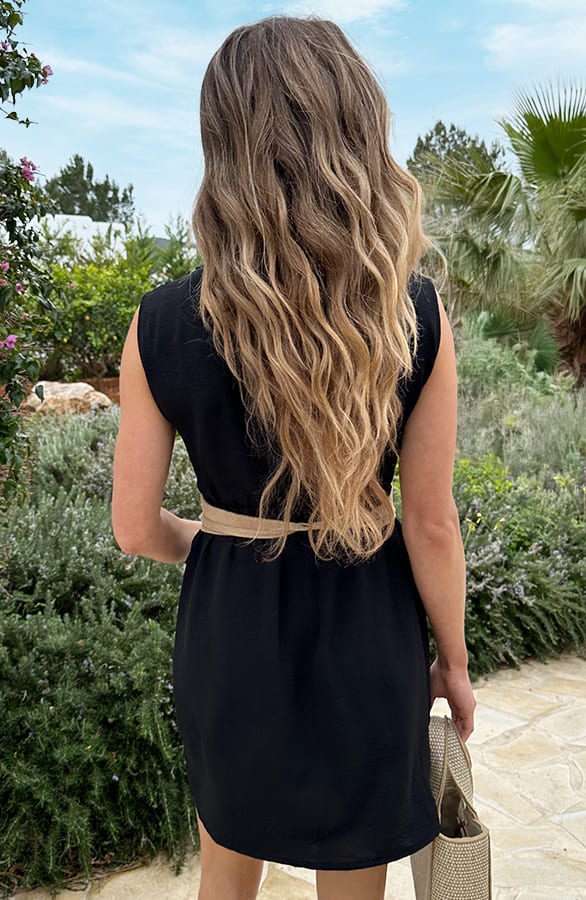 Draped Jurk Met Schouderdetail Zwart – alle jurkjes — foto 3