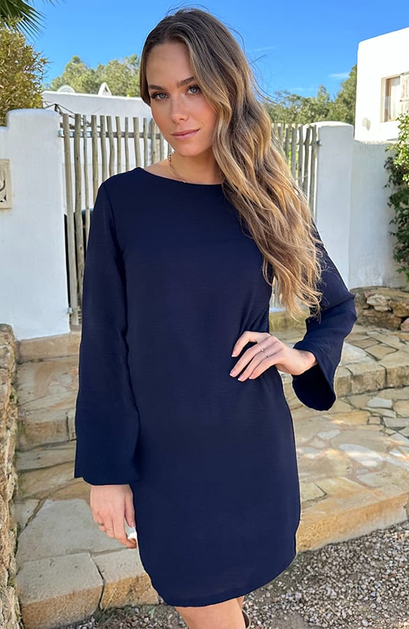Dress Open Back Navy