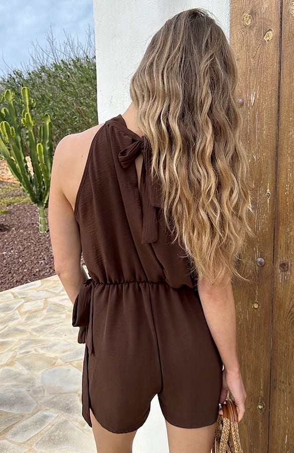 Elfie Halter Playsuit Choco – jumpsuits & playsuits — foto 3