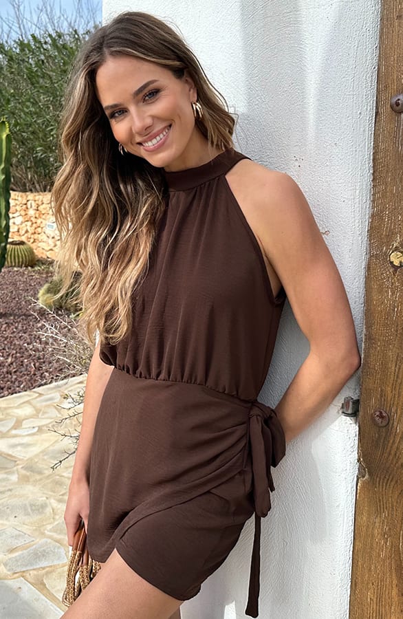 Elfie Halter Playsuit Choco – jumpsuits & playsuits — foto 7