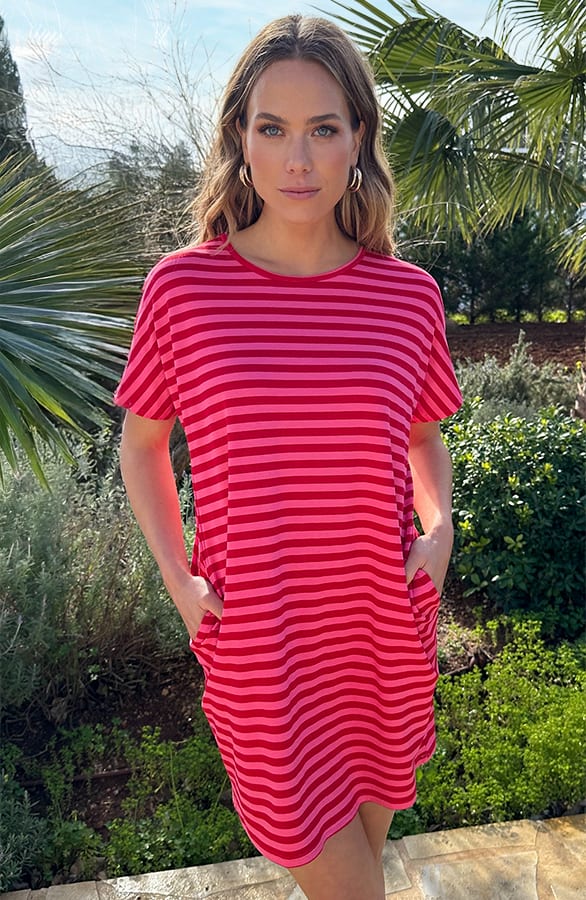 Everyday Stripe Tuniek Fuchsia Roze – alle jurkjes — foto 4