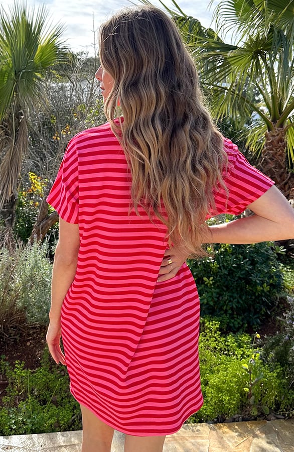 Everyday Stripe Tuniek Fuchsia Roze – alle jurkjes — foto 3