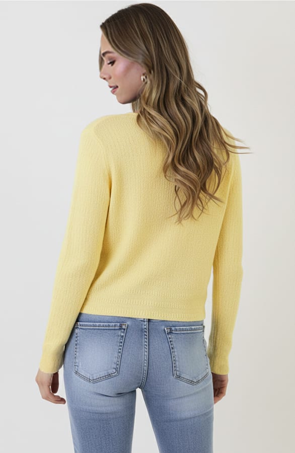 Fitted Vest Gold Button Butter Yellow – shirts & tops — foto 3