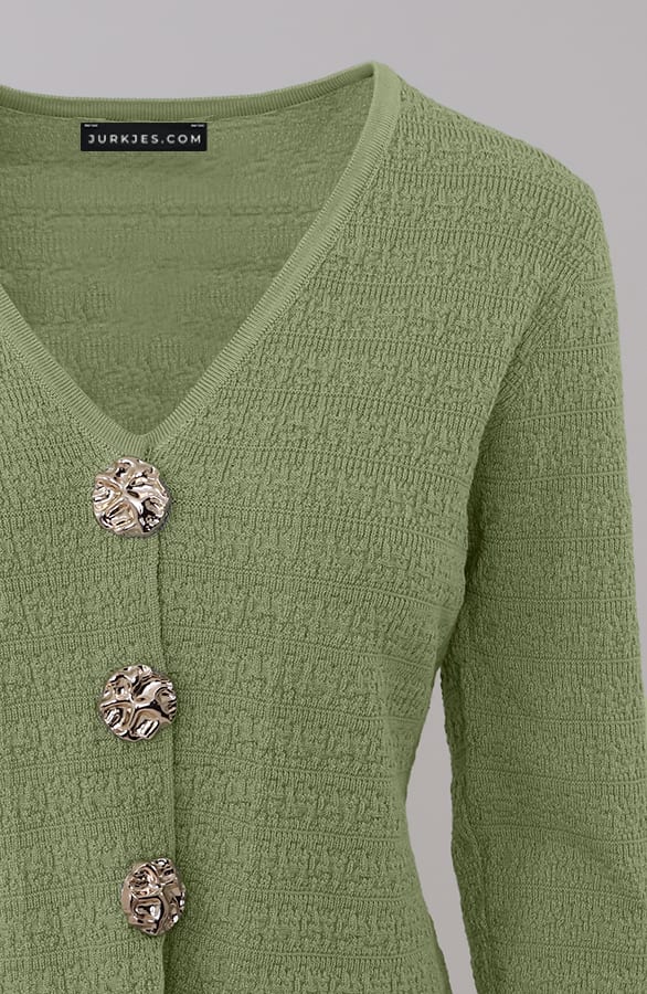 Fitted Vest Gold Button Green – shirts & tops — foto 4