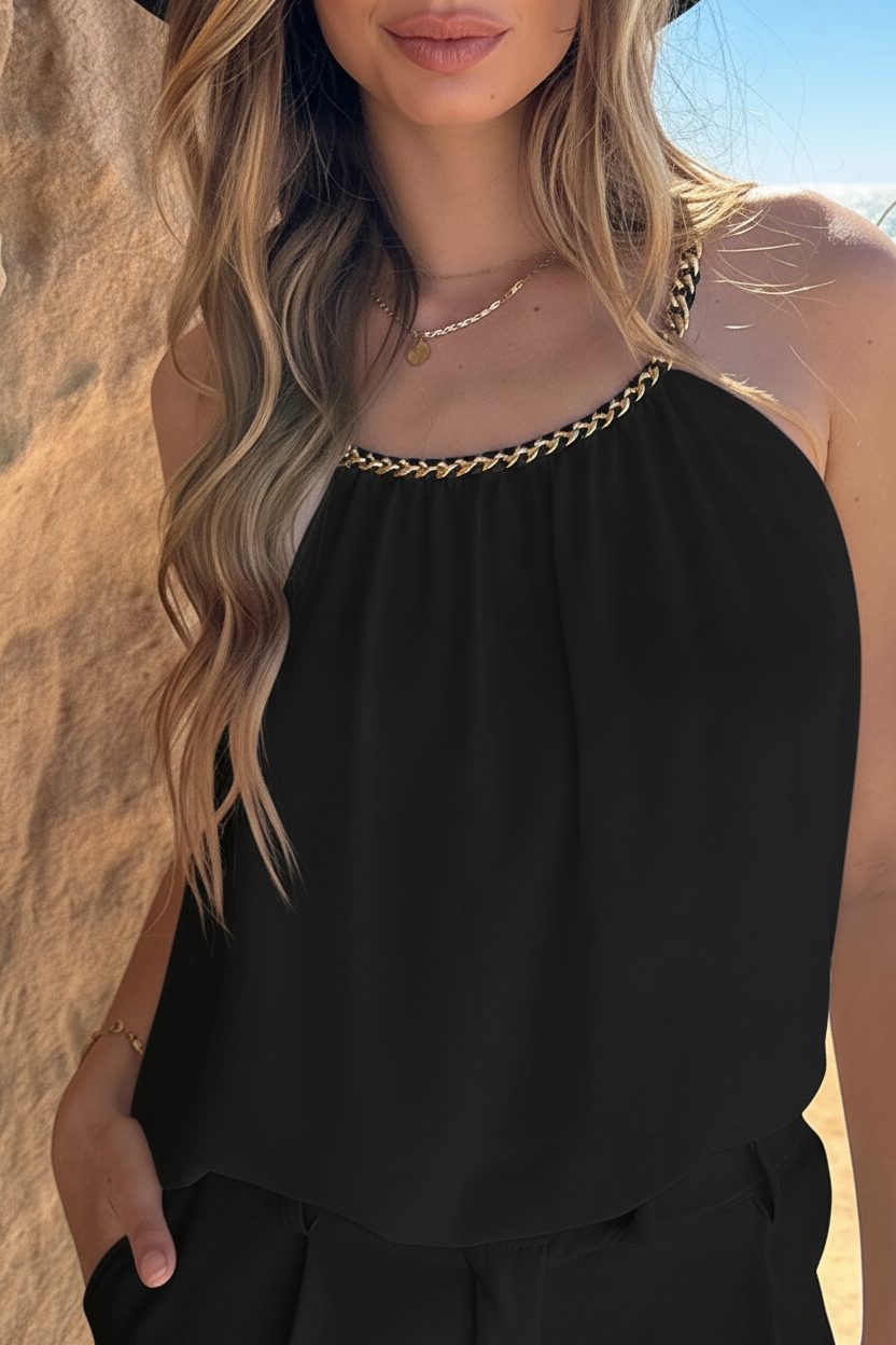Gevlochten Detail Top Julie Zwart – shirts & tops — foto 4