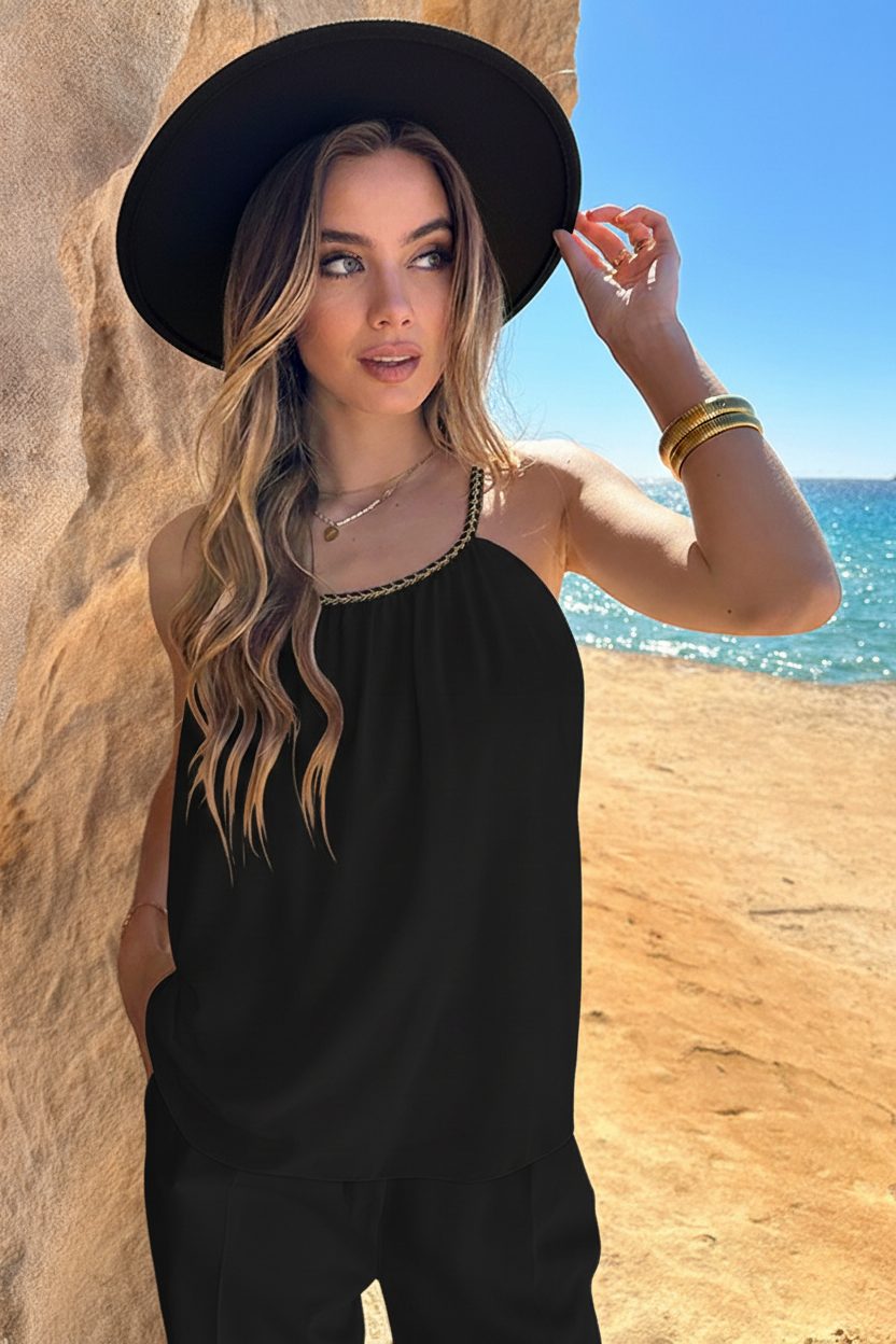 Gevlochten Detail Top Julie Zwart – shirts & tops — foto 5