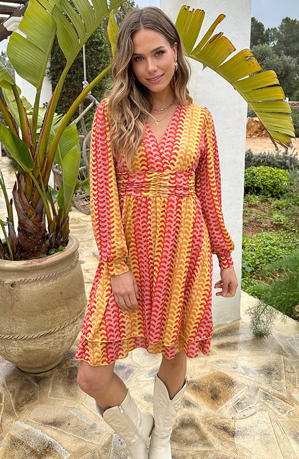 Waistband Dress Print Yellow – alle jurkjes — foto 3