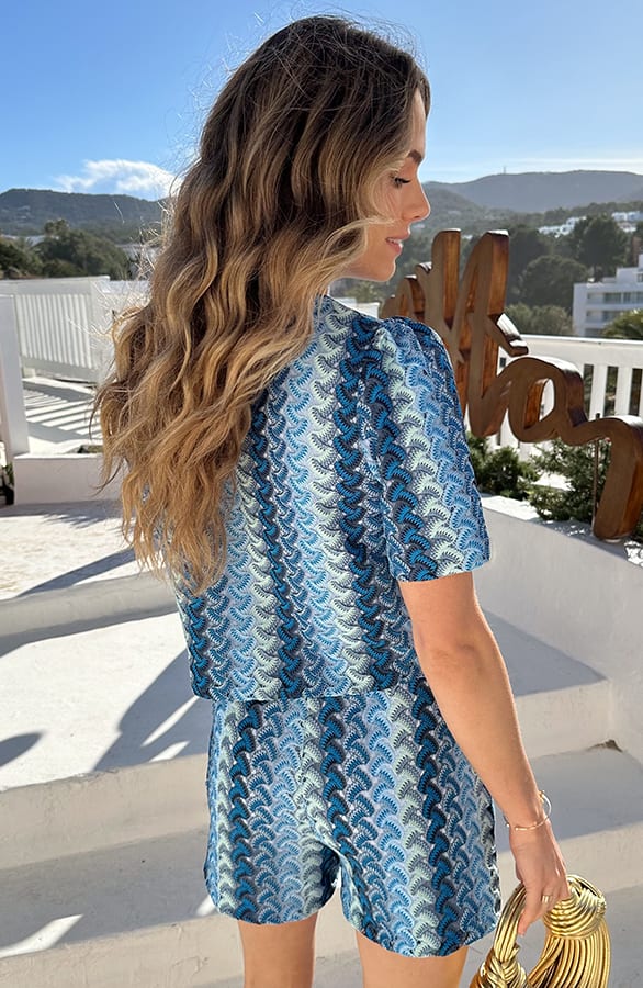 Katoenen Gehaakte Look Top Kobalt – shirts & tops — foto 3