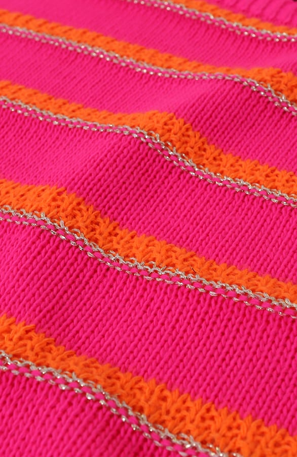 Lurex Stripe Soft Knit Oranje – truien — foto 6