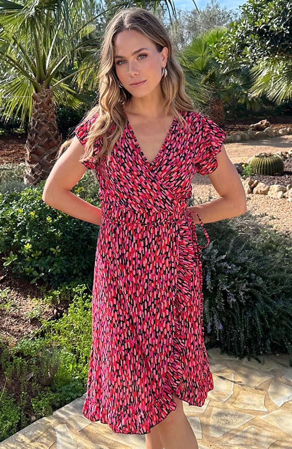 Midi Dress Pink Black – alle jurkjes — foto 3