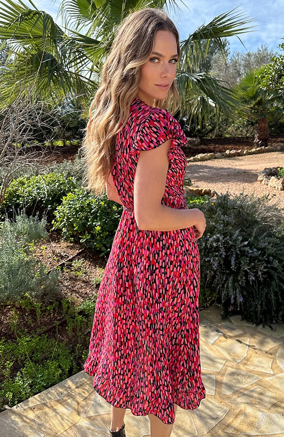 Midi Dress Pink Black – alle jurkjes — foto 4