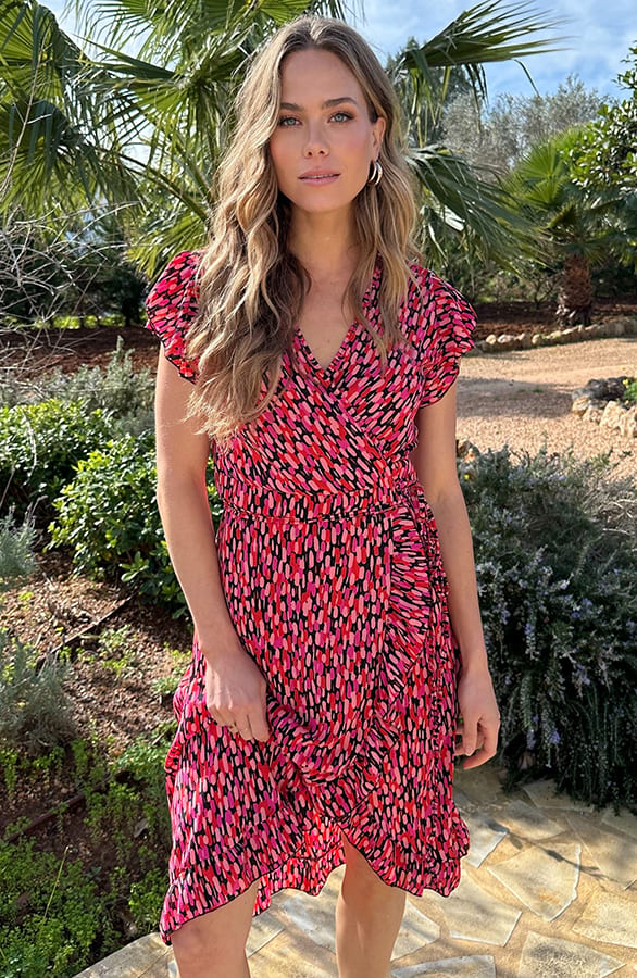 Midi Dress Pink Black – alle jurkjes — foto 6