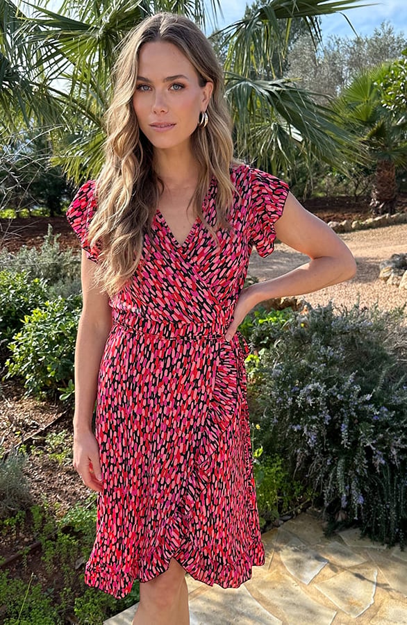 Midi Dress Pink Black – alle jurkjes — foto 7