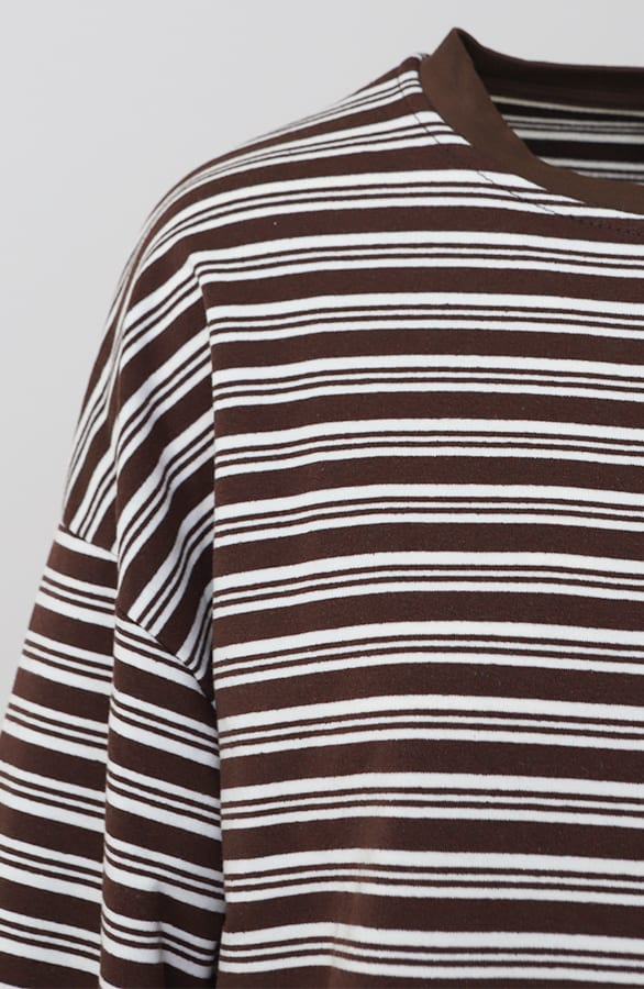 Oversized Gestreepte Katoenen Top Multi Choco – shirts & tops — foto 4