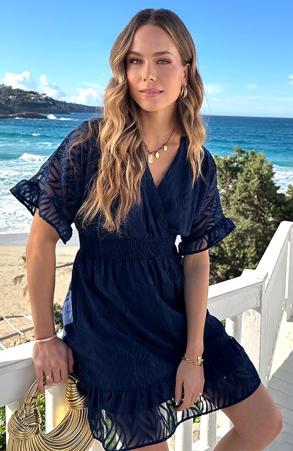 Premium Ruffle Dress Navy – alle jurkjes — foto 5