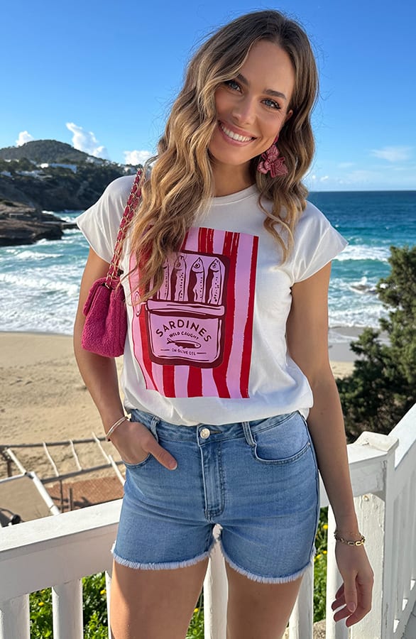 Sardines Tee Pink Red – shirts & tops — foto 4