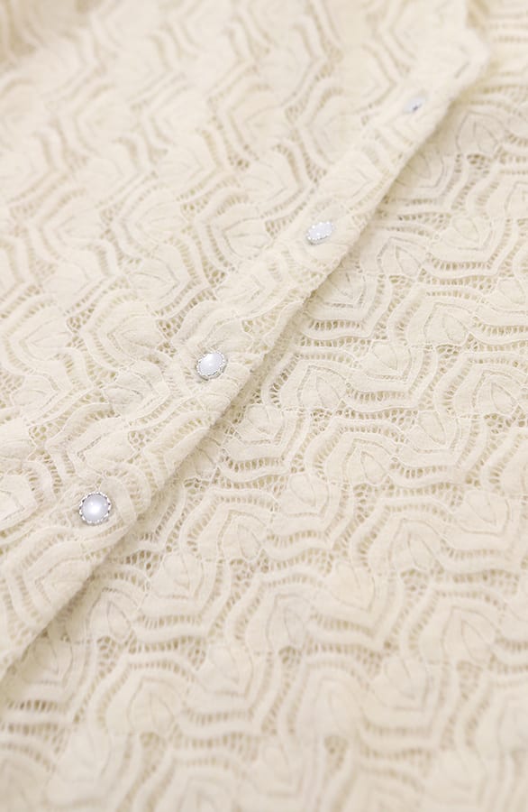 Soft Crochet Knit Cardigan Ecru – vesten — foto 9