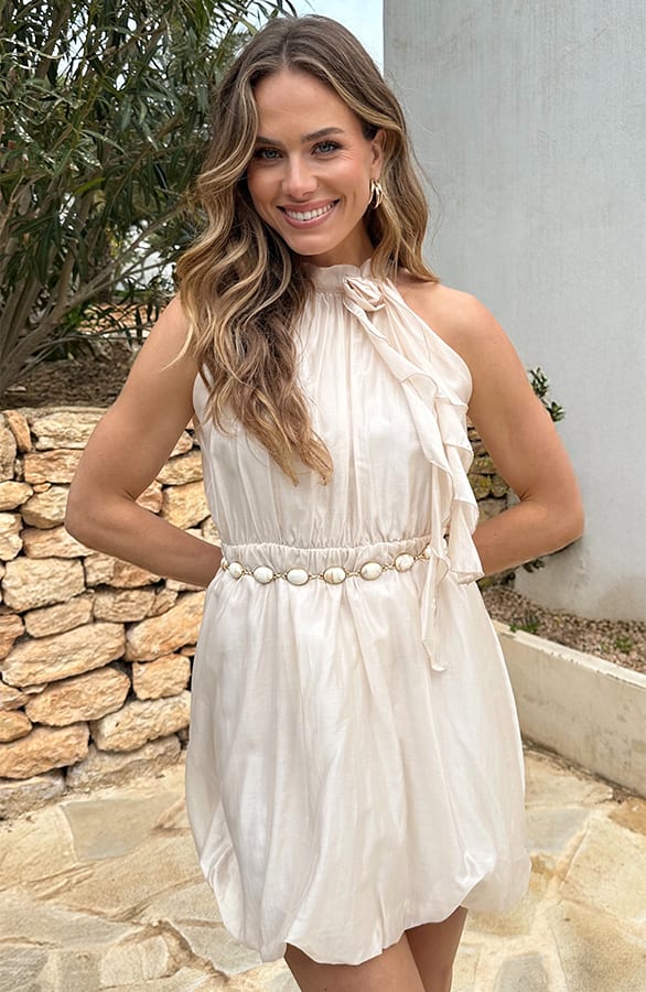 Soft Halter Dress Beige – alle jurkjes — foto 2