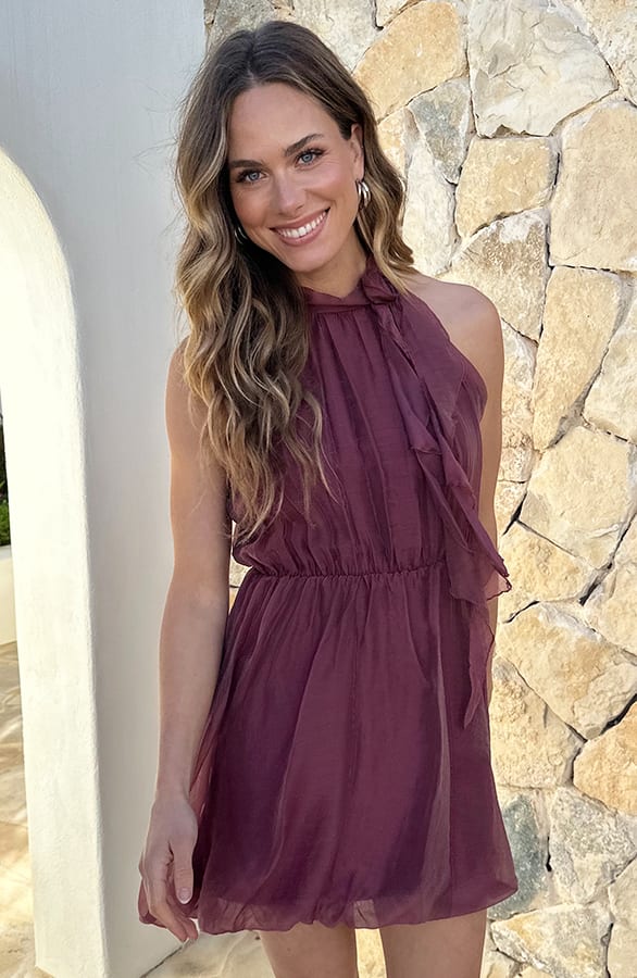 Soft Halter Dress Dust Roze – alle jurkjes