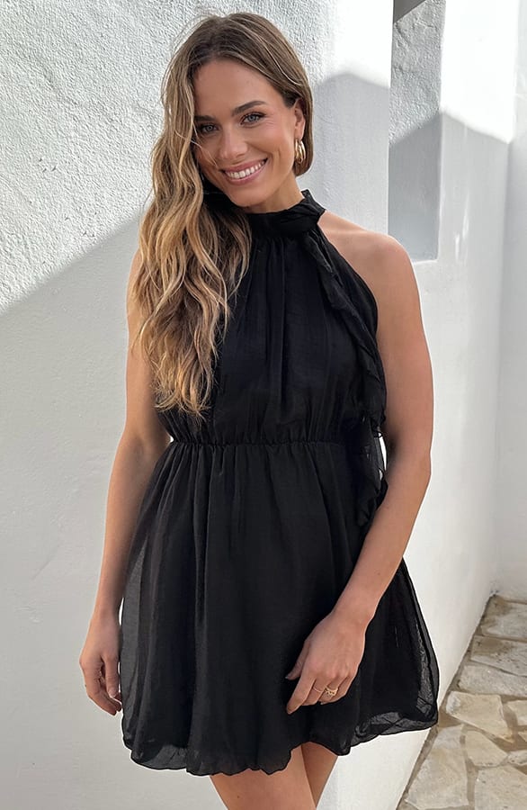 Soft Halter Dress Zwart – alle jurkjes — foto 2