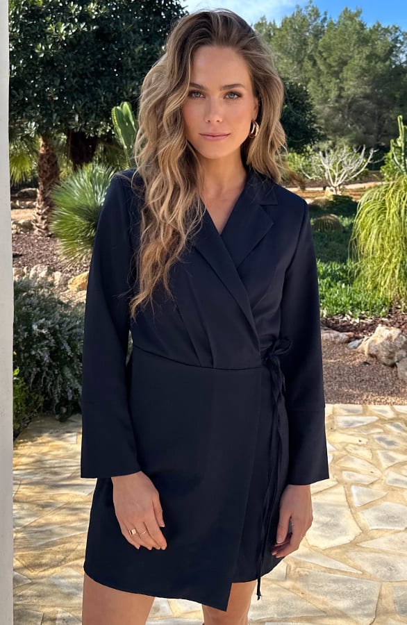 Tailored Blazer Dress Navy