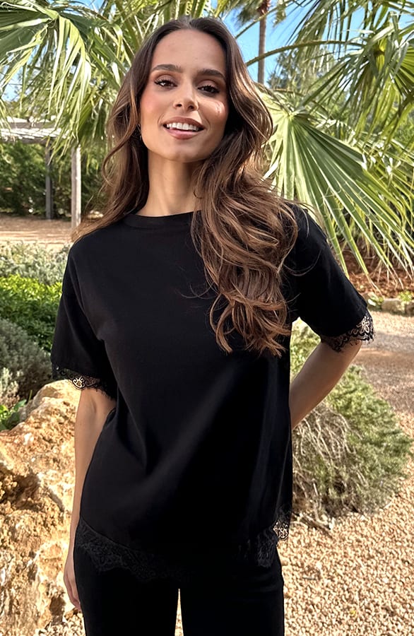 Top Met Kanten Details Zwart – shirts & tops — foto 6