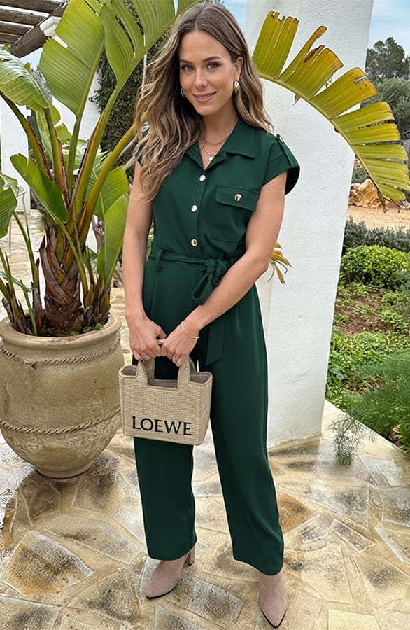 Utility Luxe Jumpsuit Emerald – jumpsuits & playsuits — foto 5