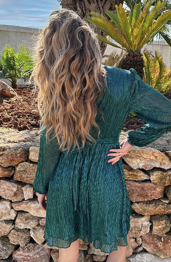 Waistband Dress Lurex Emerald – alle jurkjes — foto 4