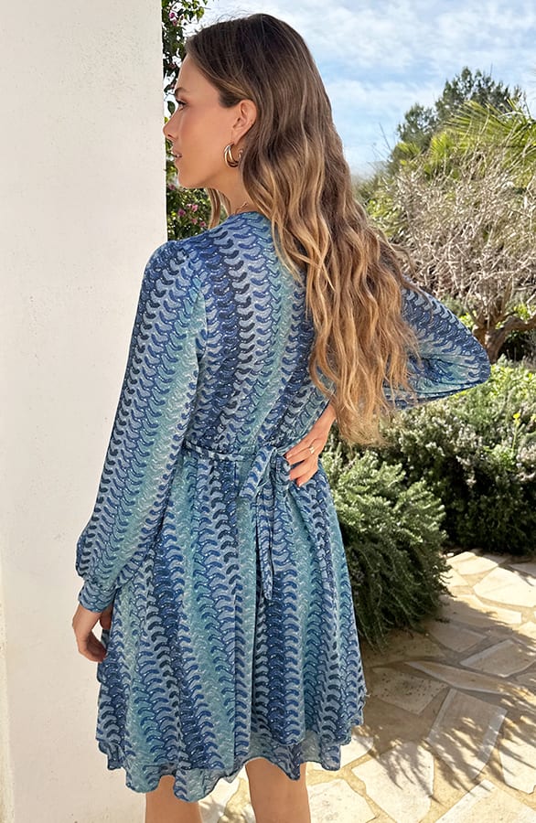 Waistband Dress Print Kobalt – alle jurkjes — foto 3