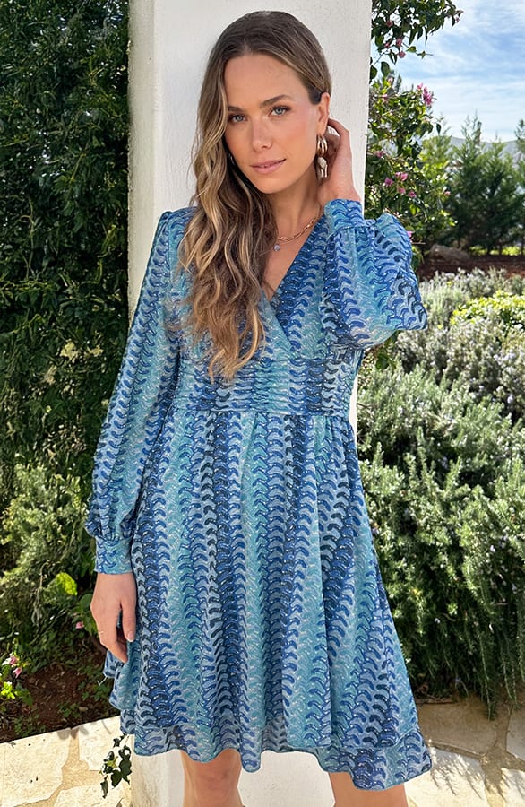 Waistband Dress Print Kobalt – alle jurkjes — foto 7