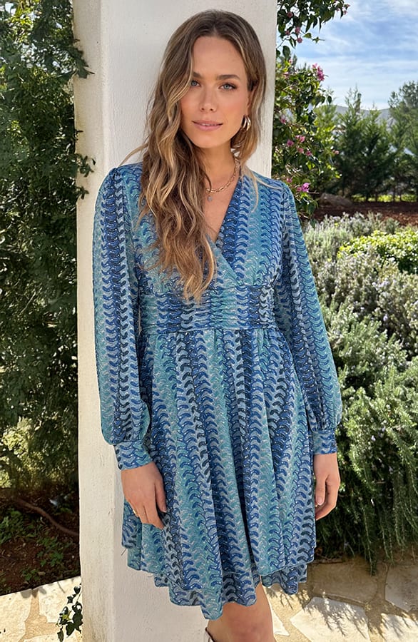 Waistband Dress Print Kobalt – alle jurkjes — foto 4